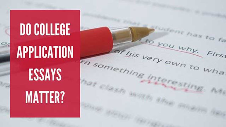 Do College Application Essays Matter? | Blog post featured image showing a Pen on a page and the Post title.