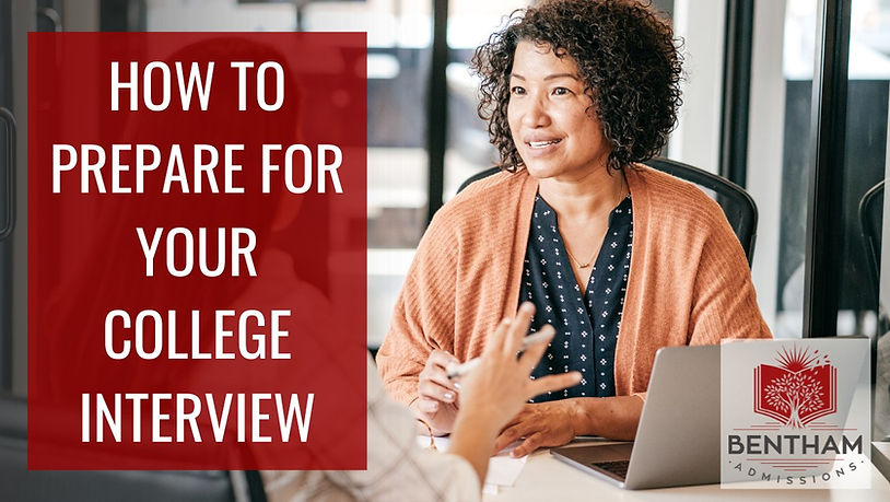 How to prepare for your college interview | Title image showing a College Interview taking place