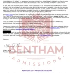 Acceptance Letter to NYU - Gallatin - 2024
